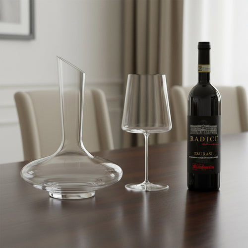 Red Wine Glass + Taurasi DOCG 2018 + Glass Decanter Set