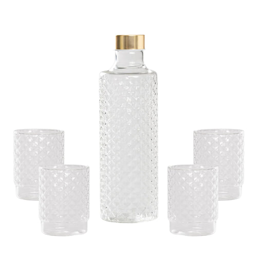 Isolano Set Gläser und Flasche Aus Borosilikatglas - Set 5 Stk