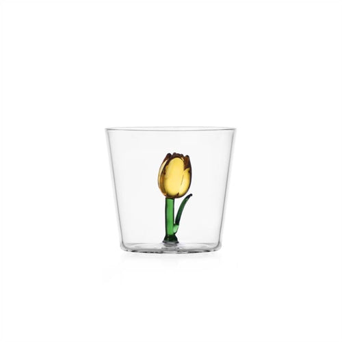 30 cl - Ichendorf Botanica Tulipano Bicchiere Acqua Tumbler In Vetro Borosilicato