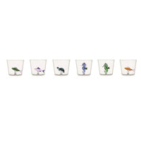 30 cl - Marine Garden Bicchiere Acqua Pesci Con Alghe in Vetro Borosilicato - Set 6 Pezzi