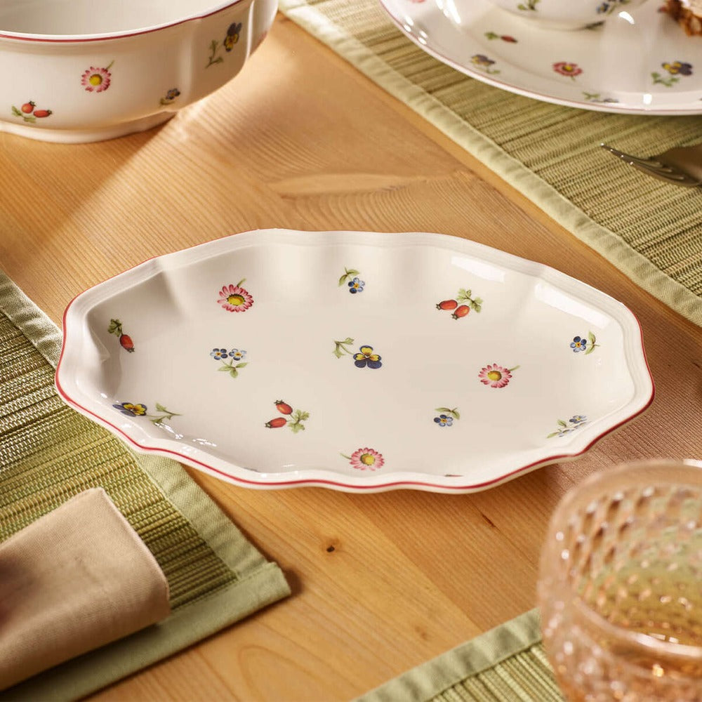 24 cm - Villeroy & Boch Petite Fleur Raviera Piatto Da Portata Ovale In Porcellana Premium