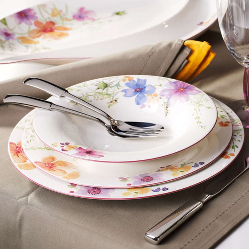 26.8 cm - Villeroy & Boch Mariefleur Basic Piatto Piano In Porcellana Premium - Set 6 Pz