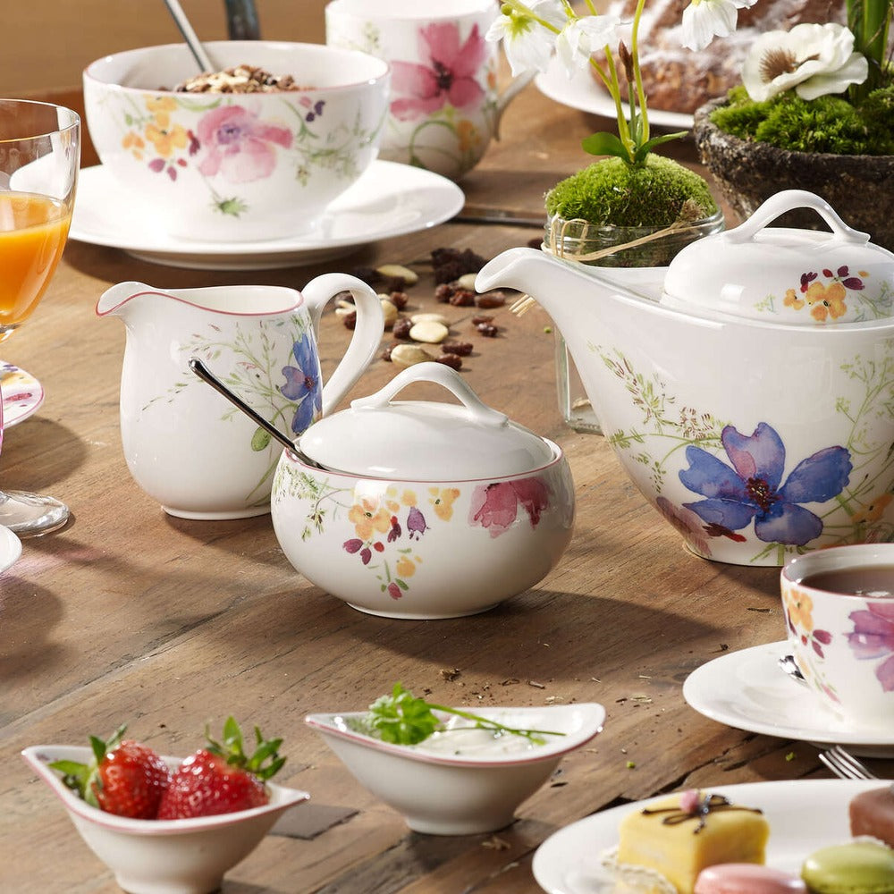 37 cl - Villeroy & Boch Mariefleur Gris Basic Zuccheriera In Porcellana Premium