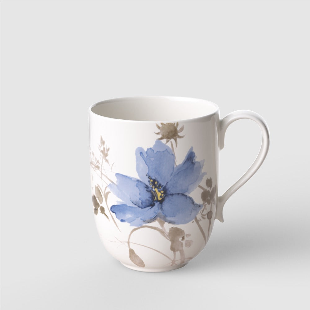 37 cl - Villeroy & Boch Mariefleur Gris Basic Tazza Mug In Porcellana Premium - Set 6 Pz