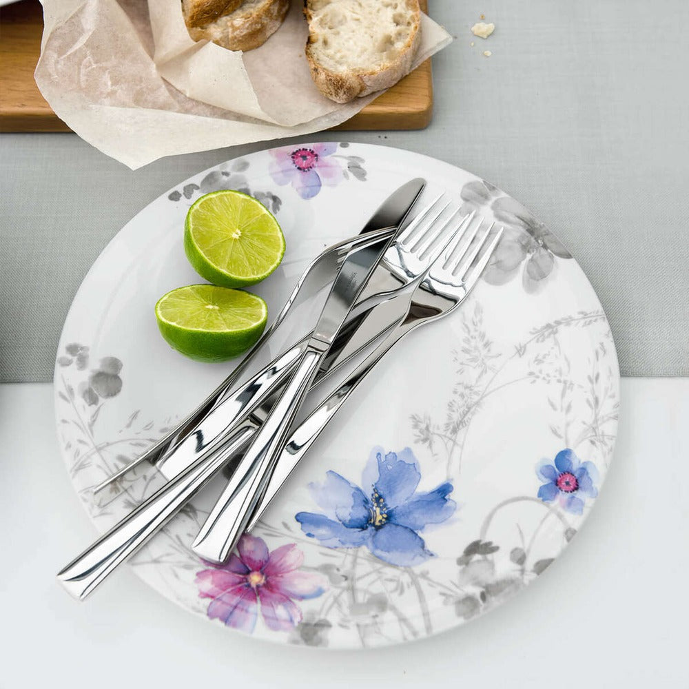 21.5 cm - Villeroy & Boch Mariefleur Gris Basic Piatto Dessert In Porcellana Premium - Set 6 Pz