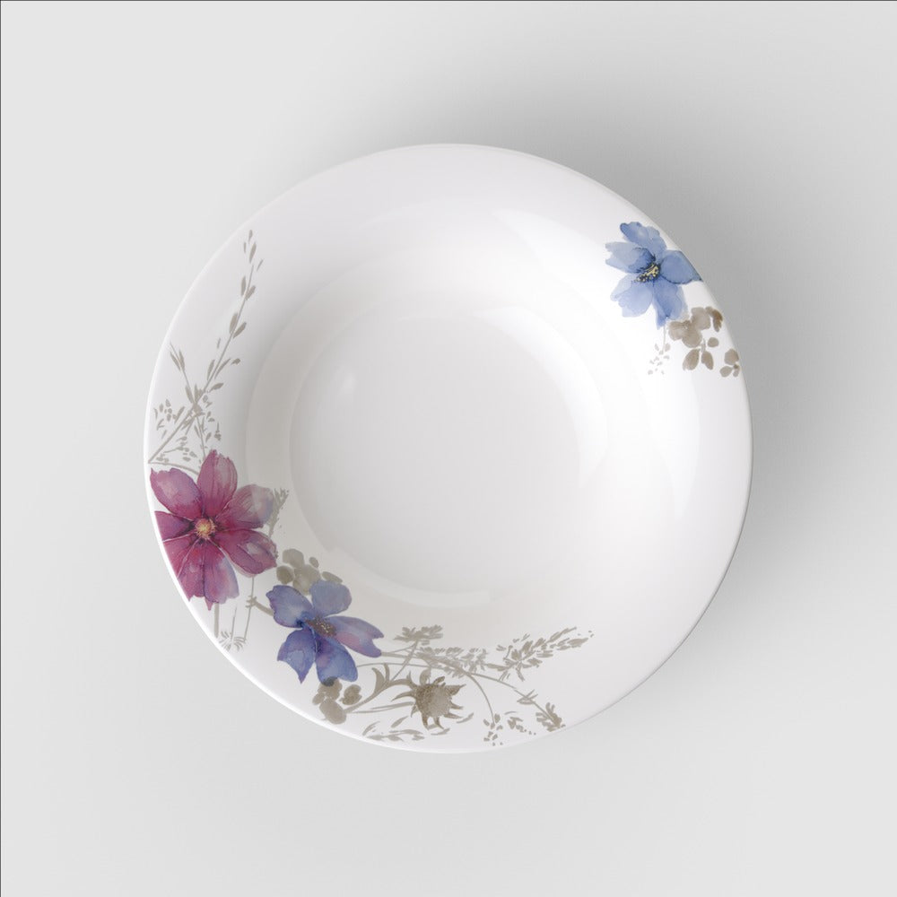 21 cl - Villeroy & Boch Mariefleur Gris Basic Piatto Fondi In Porcellana Premium - Set 6 Pz