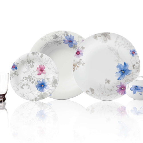 21 cl - Villeroy & Boch Mariefleur Gris Basic Piatto Fondi In Porcellana Premium - Set 6 Pz