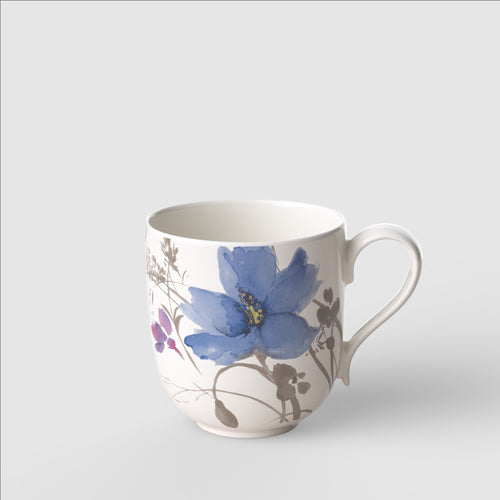 26 cl - Villeroy & Boch Mariefleur Gris Basic Tazza Mug In Porcellana Premium - Set 6 Pz