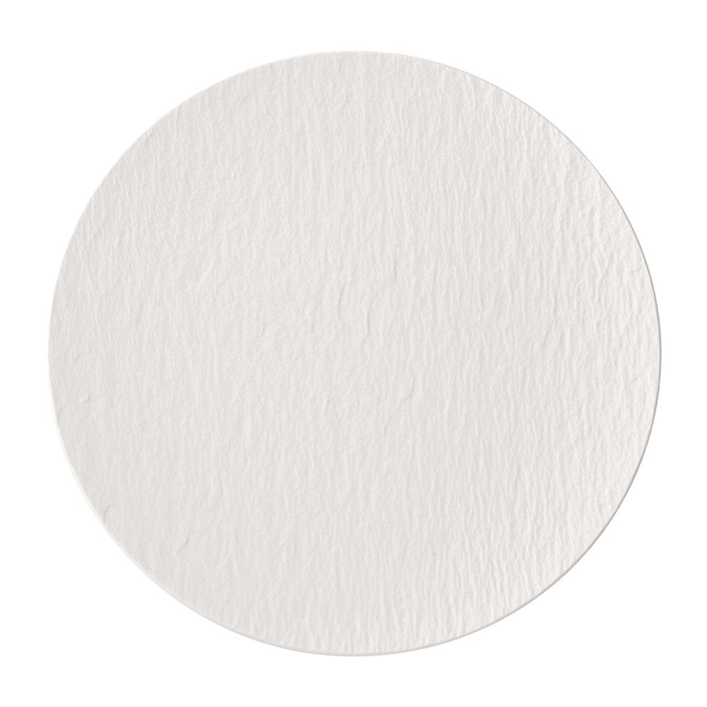 31.7 cm - Villeroy & Boch Manufacture Rock Blanc Piatto Piano Gourmet In Porcellana - Set 6 Pz