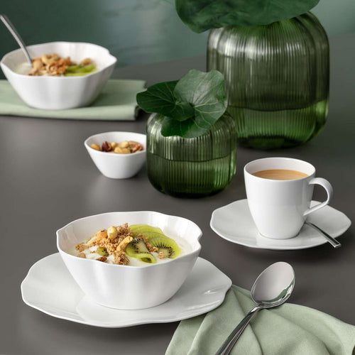 39 cl - Villeroy & Boch Pura Ciotola Cereali In Porcellana Premium - Set 4 Pz