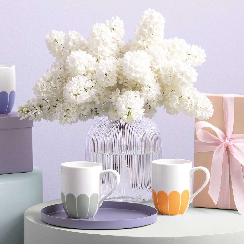 29 cl - Villeroy & Boch Fleur Tazza Cappuccino In Porcellana Premium Set 6 Pz