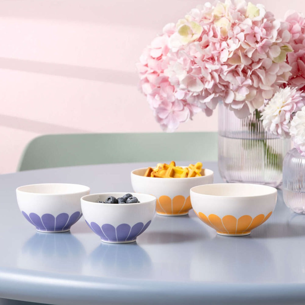 22 cl - Villeroy & Boch Fleur Ciotola In Porcellana Premium - Set 4 Pz