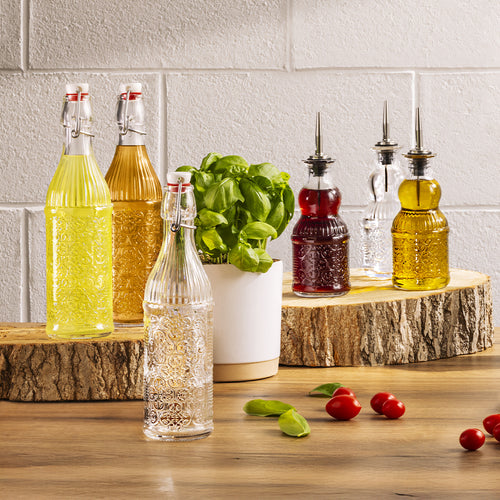 25 cl - Italian Heritage Bottle With Glass Pourer Cap Set 12 Pcs