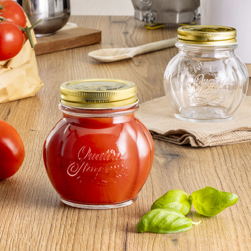 48.5 cl - Bormioli Rocco Quattro Stagioni Pomodoro Vasetto In Vetro Senza Capsula - Set 6 Pz