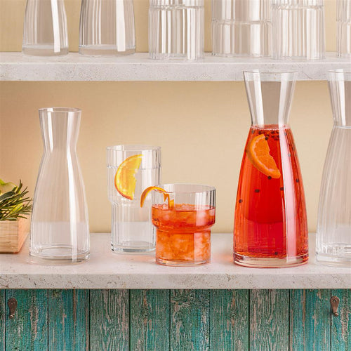 44 cl - Bormioli Rocco Exclusiva Long Drink Bicchiere Cocktail Impilabile In Vetro - Set 12 Pz