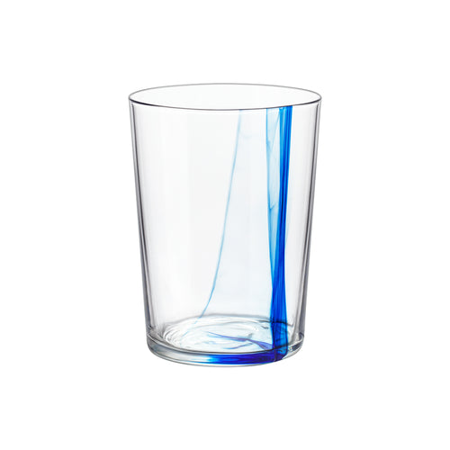 50 cl - Bormioli Rocco Stria Blu Bicchiere Cocktail Long Drink In Vetro - Set 12 Pz