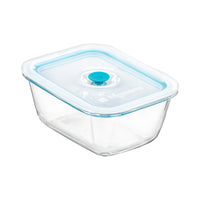 18x14 cm - Bormioli Rocco Frigoverre Smart Contenitore Per Alimenti Rettangolare Con Valvola Salva Freschezza In Vetro