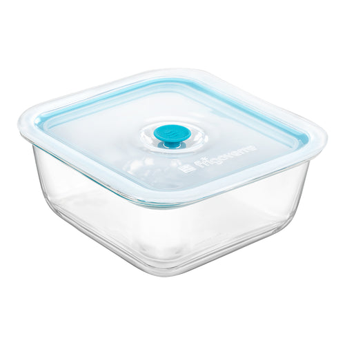 18x18 cm - Bormioli Rocco Frigoverre Smart Contenitore Per Alimenti Quadrato Con Valvola Salva Freschezza In Vetro