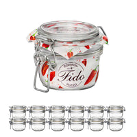 12 5 Cl Bormioli Rocco Fido Vasetto Ermetico Cilindrico In Vetro Set 12 Pz