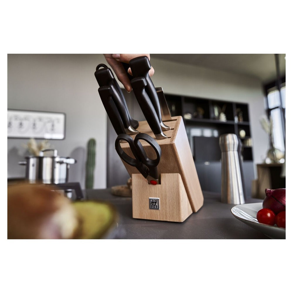 Zwilling 4 Stars Set Coltelli Con Ceppo In Acciaio Inox - Set 8 Pz
