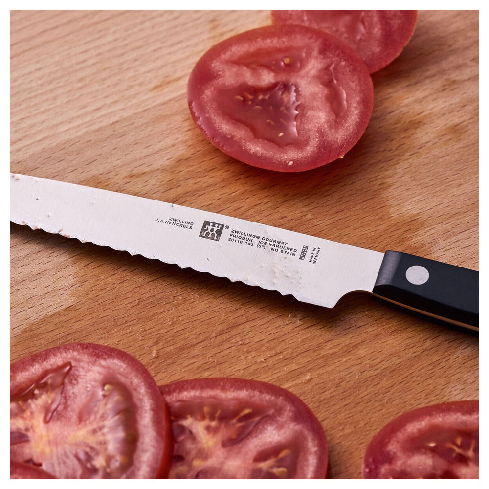 13 cm - Zwilling Gourmet Coltello Universale Seghettato In Acciaio Inox