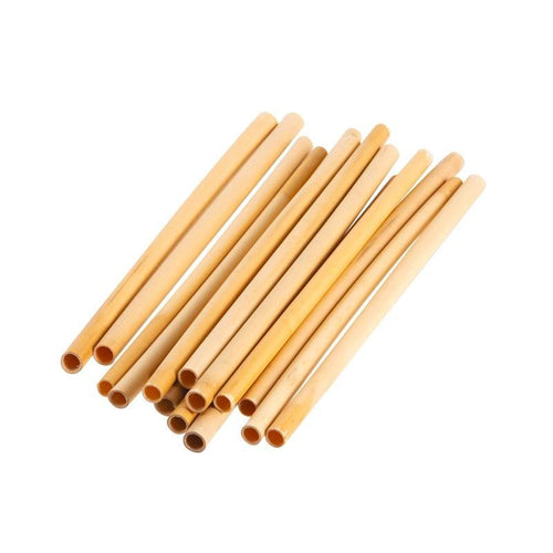 20 Cm Paderno Cannucce 6 8 Mm In Bambu Set 150 Pz