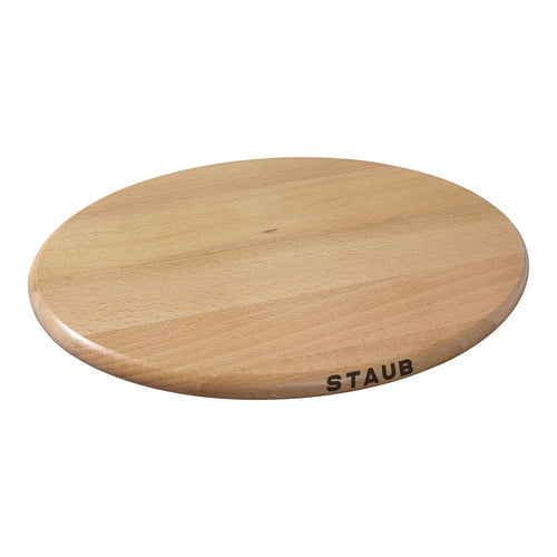 29 cm - Staub Specialities Sottopentola Ovale In Legno Di Faggio