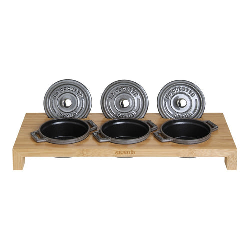42x16 cm - Staub Specialities Supporto Cocotte Rettangolare In Bambù