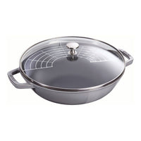 30 cm - Staub Specialities Wok Con Coperchio Rotondo In Ghisa