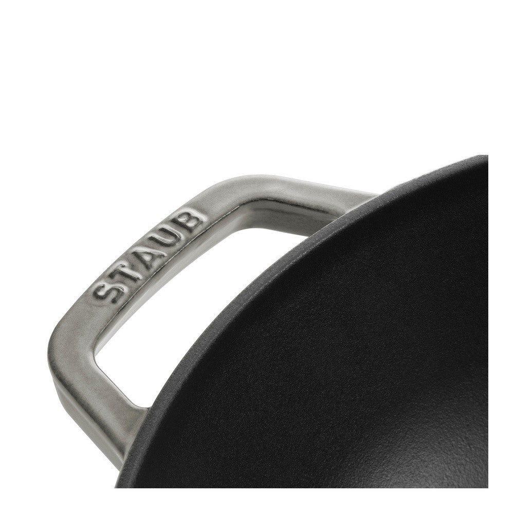 30 cm - Staub Specialities Wok Con Coperchio Rotondo In Ghisa
