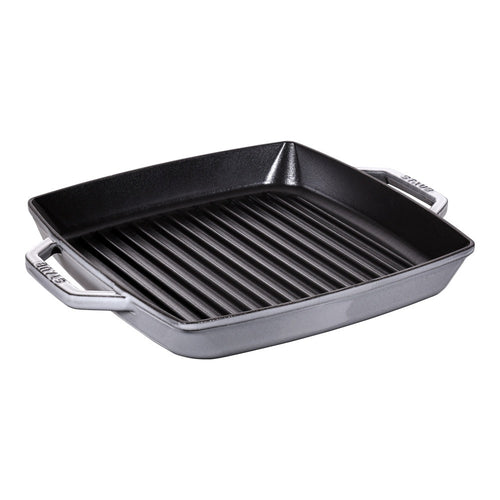 28 cm - Staub Grill Pans Bistecchiera Quadrata In Ghisa