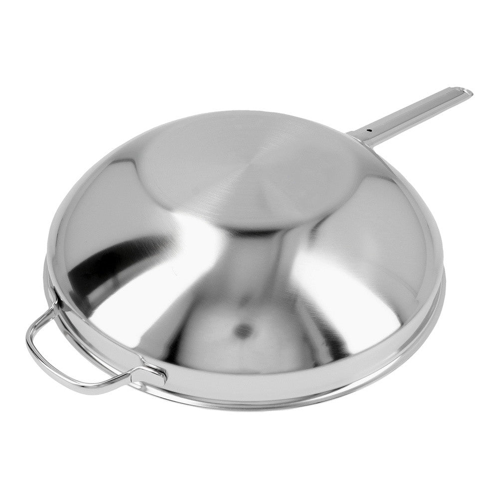 Demeyere Apollo Wok Fondo Piatto In Acciaio Inox 18/10