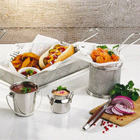9 Cm Paderno Tableware Buffet And Display Secchiello Porta Snack In Acciaio Inox
