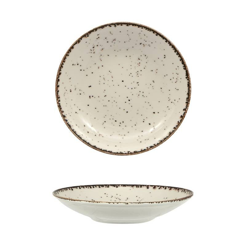 30 Cm Lioness Cromya Cream Piatto Fondo In Porcellana