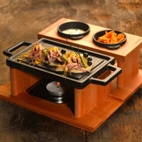 22X15 Cm Paderno Barbecue Da Tavola Rettangolare In Ghisa Smaltata