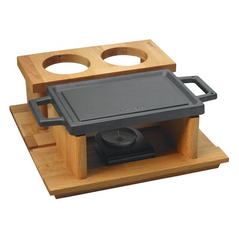 22X15 Cm Paderno Barbecue Da Tavola Rettangolare In Ghisa Smaltata