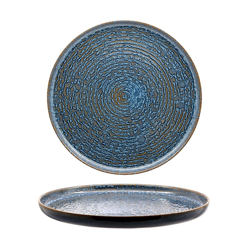 33 Cm Okeanos Piatto Piano In Stoneware Set 4 Pz