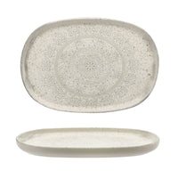 33 Cm Lace Piatto Vassoio Ovale In Stoneware Set 4 Pz