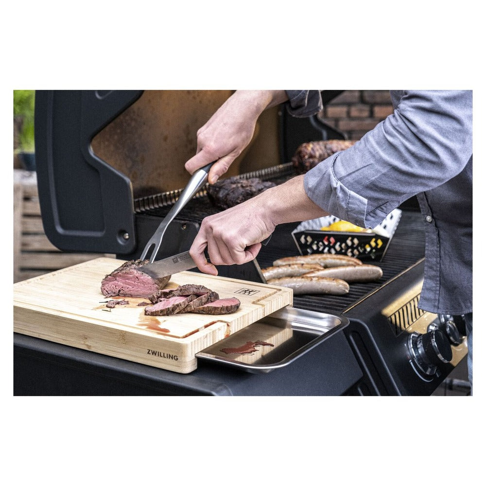 39 cm - Zwilling BBQ+ Tagliere Con Vassoio In Acciaio Inox