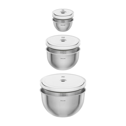 Zwilling Fresh & Save Set Ciotole Con Coperchi per Sottovuoto In Acciaio Inox - Set 6 Pz