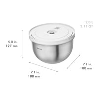 Zwilling Fresh & Save Set Ciotole Con Coperchi per Sottovuoto In Acciaio Inox - Set 6 Pz