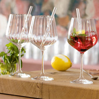 63.7 cl - Nachtmann Tastes Good Calice Cocktail Gin & Tonic Con Cannuccia In Vetro - Set 4 Pz