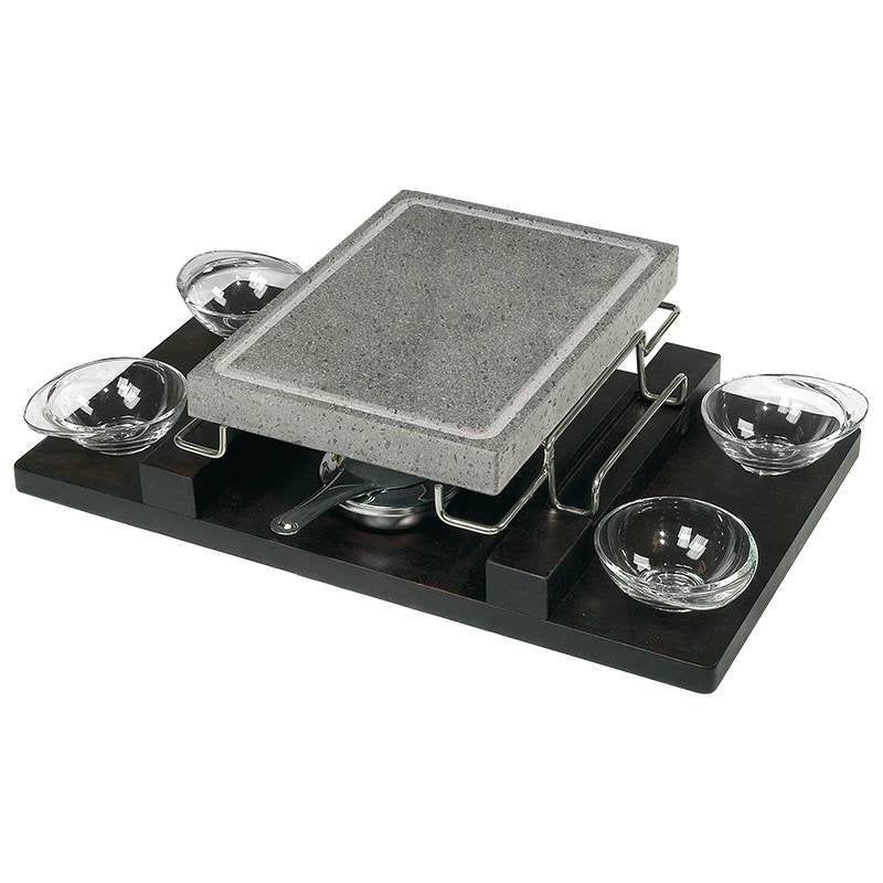 21X29 Cm Ilsa Convivio Pietra Lavica Rettangolare Con Supporto