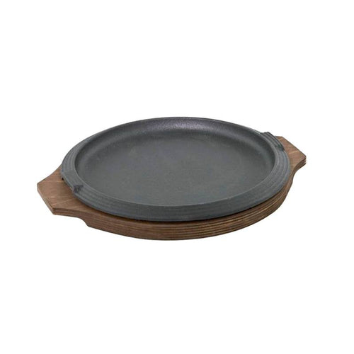 16 Cm Ilsa Piatto In Ghisa Con Supporto In Legno