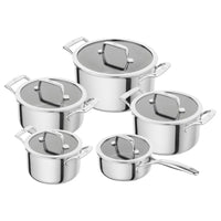 Zwilling Peak Batteria Pentole Antiaderenti In Acciaio Inox Con Rivestimento Ceraforce Hycoat - Set 5 Pz