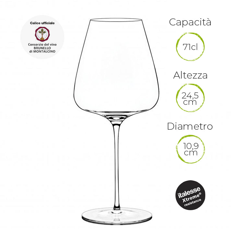 71 Cl Italesse T Made 70 Calice Vino Rosso In Vetro Set 6 Pezzi