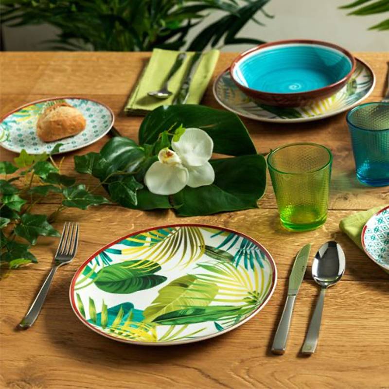 Tognana Metropolis Jungle Servizio Piatti In Porcellana Set 18 Pz