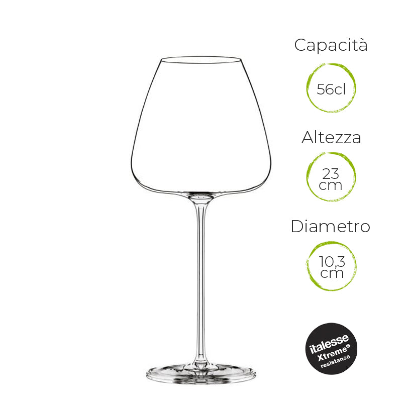 56 Cl Italesse T Made 55 Calice Degustazione In Vetro Set 2 Pezzi