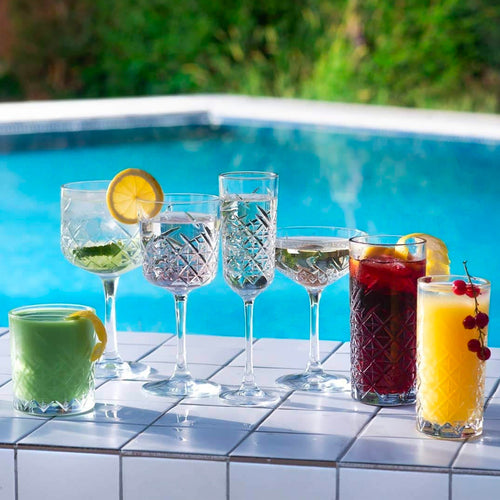 17 5 Cl Pasabahce Timeless Calice Flute In Vetro Temperato Set 4 Pezzi