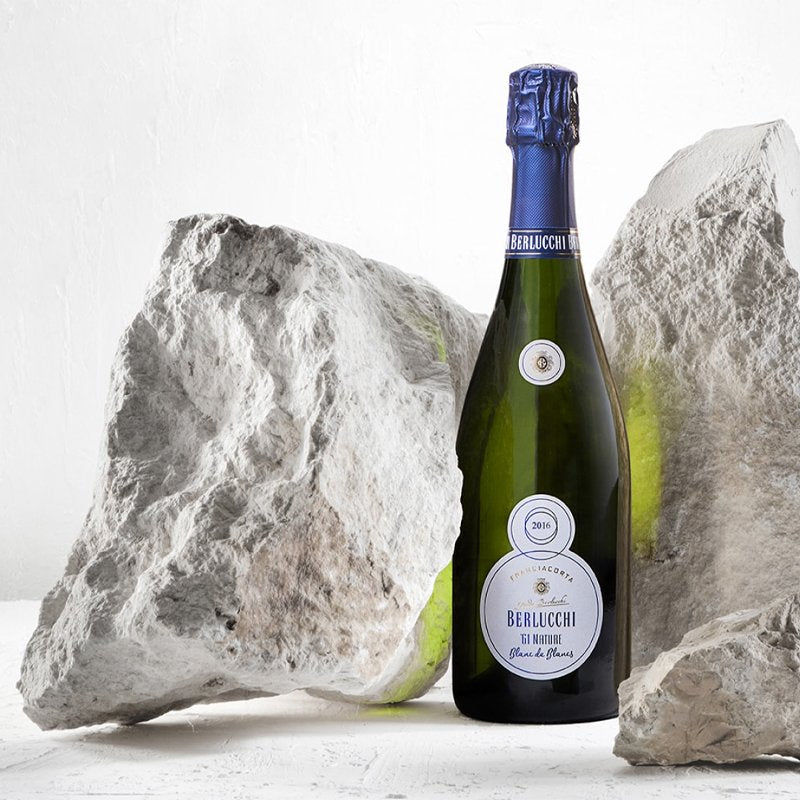 61 Nature Blanc de Blancs Franciacorta DOCG 2016 Cantine Berlucchi + 6 Franciacorta Witte Wijnglazen 42 cl